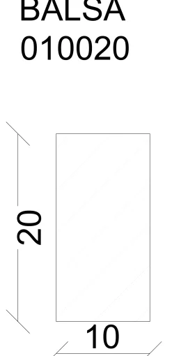FN Neuhofer Balsa Leiste 100 cm 20 x 10 mm Balsa