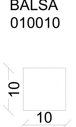 FN Neuhofer Balsa Leiste 100 cm 10 x 10 mm Balsa
