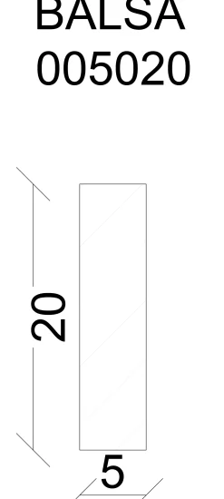 FN Neuhofer Balsa Leiste 100 cm 20 x 5 mm Balsa