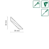 FN Neuhofer Dreikantleiste trapezförmig 100 cm 30 x 30 mm Fichte/Kiefer