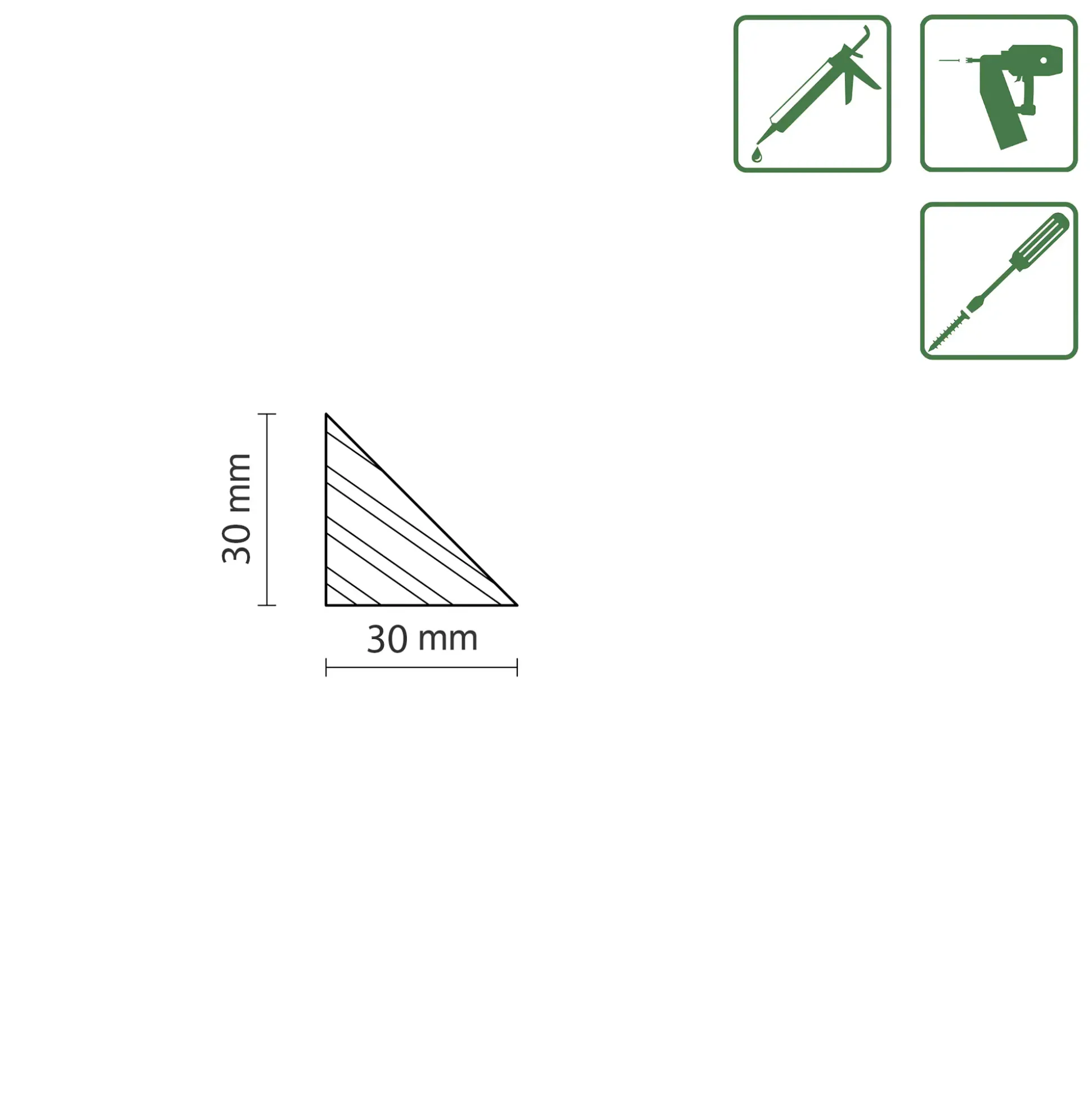 FN Neuhofer Dreikantleiste volle Form 240 cm 30 x 30 mm Fichte oder Kiefer