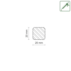 FN Neuhofer Eckenstäbchen L0160L 20 x 117 mm weiss 1 Stück