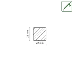 FN Neuhofer Eckenstäbchen SF250C 22 x 122 mm Eiche hell 2 Stück