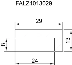 FN Neuhofer Falzleiste 95 cm 29 x 13 mm Buche
