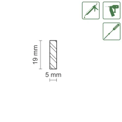 FN Neuhofer Flachleiste 100 cm 19 x 5 mm Fichte/Kiefer