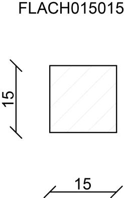 FN Neuhofer Flachleiste 95 cm 15 x 15 mm Buche