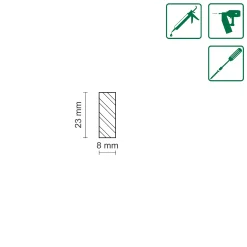 FN Neuhofer Flachleiste 95 cm 23 x 8 mm Buche
