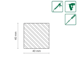 FN Neuhofer Flachleiste 95 cm 40 x 40 mm Buche