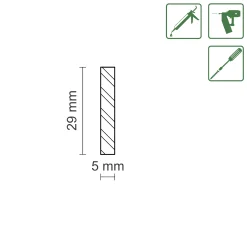FN Neuhofer Flachleiste 100 cm 29 x 5 mm Fichte/Kiefer