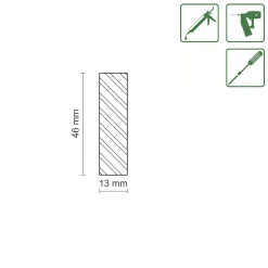 FN Neuhofer Flachleiste 240 cm 46 x 13 mm Fichte/Kiefer