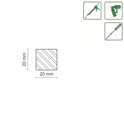 FN Neuhofer Flachleiste 95 cm 20 x 20 mm Buche