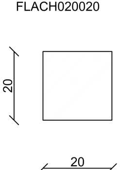 FN Neuhofer Flachleiste 95 cm 20 x 20 mm Buche