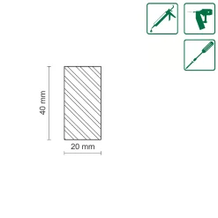 FN Neuhofer Flachleiste 95 cm 40 x 20 mm Buche
