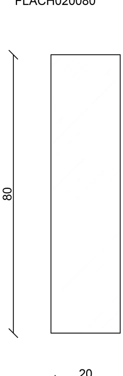 FN Neuhofer Flachleiste 200 cm 80 x 20 mm Fichte/Kiefer