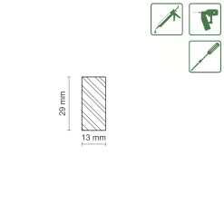 FN Neuhofer Flachleiste 240 cm 29 x 13 mm Fichte/Kiefer