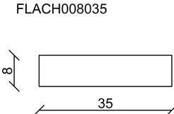 FN Neuhofer Flachleiste 95 cm 35 x 8 mm Buche
