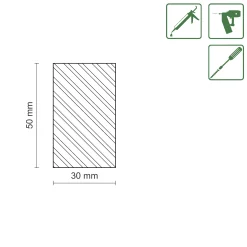 FN Neuhofer Flachleiste 200 cm 50 x 30 mm Fichte/Kiefer
