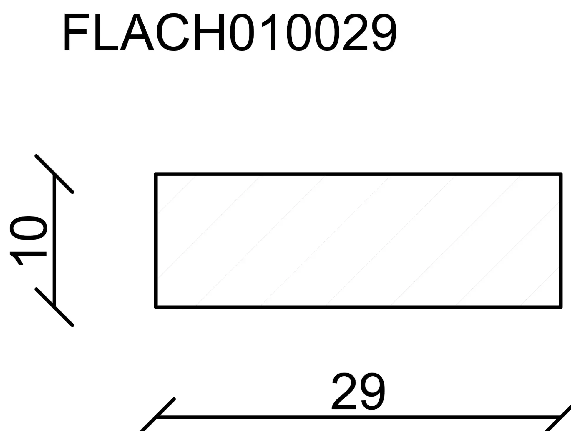 FN Neuhofer Flachleiste 95 cm 29 x 10 mm Buche