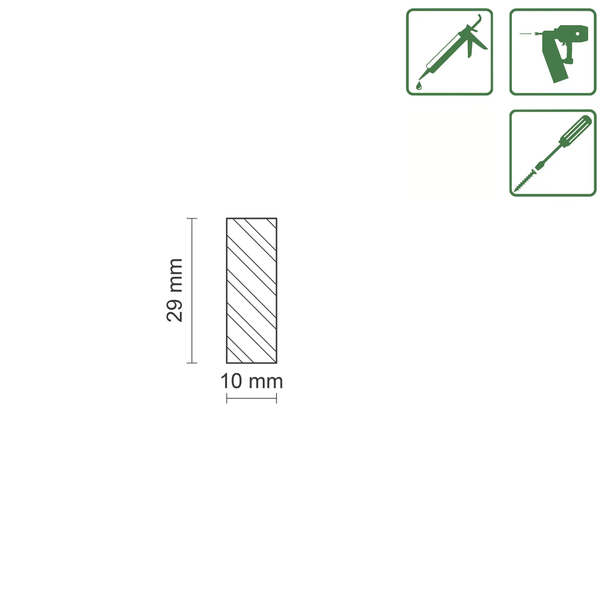 FN Neuhofer Flachleiste 95 cm 29 x 10 mm Buche