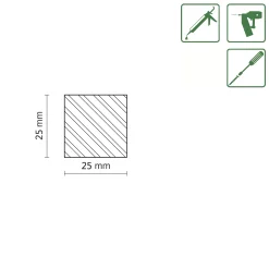 FN Neuhofer Flachleiste 200 cm 25 x 25 mm Fichte/Kiefer