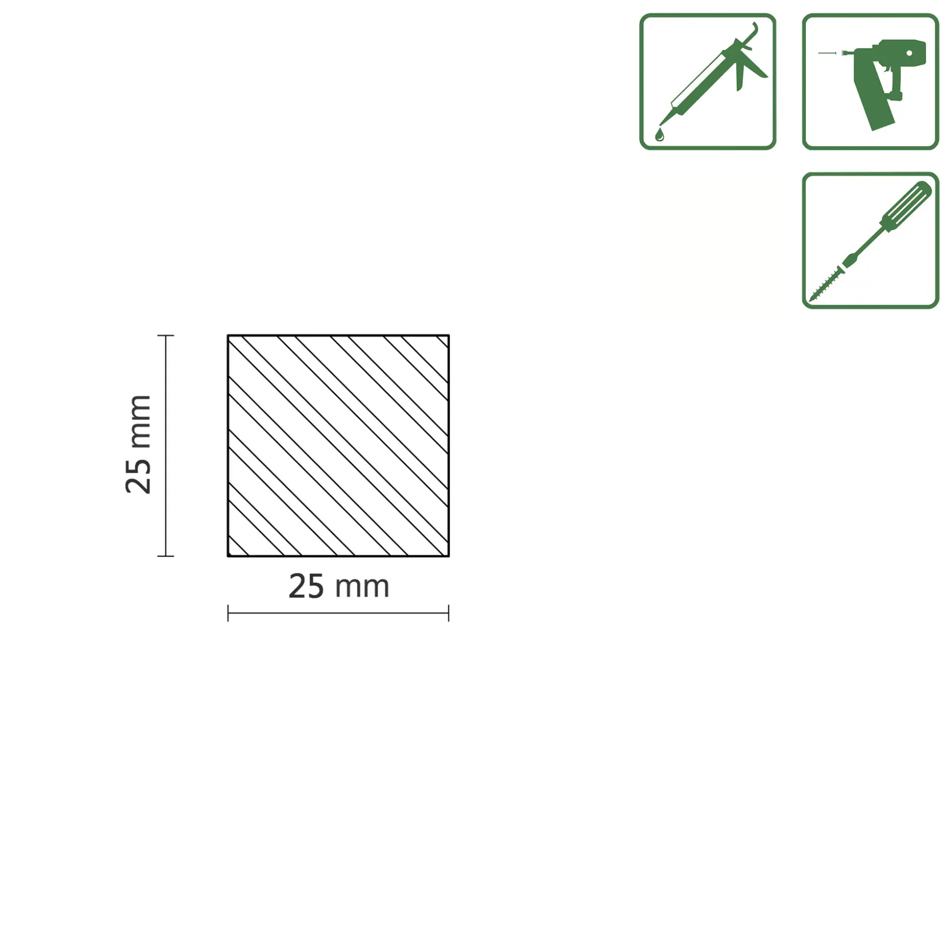 FN Neuhofer Flachleiste 200 cm 25 x 25 mm Fichte/Kiefer