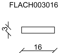 FN Neuhofer Flachleiste 95 cm 16 x 3 mm Buche