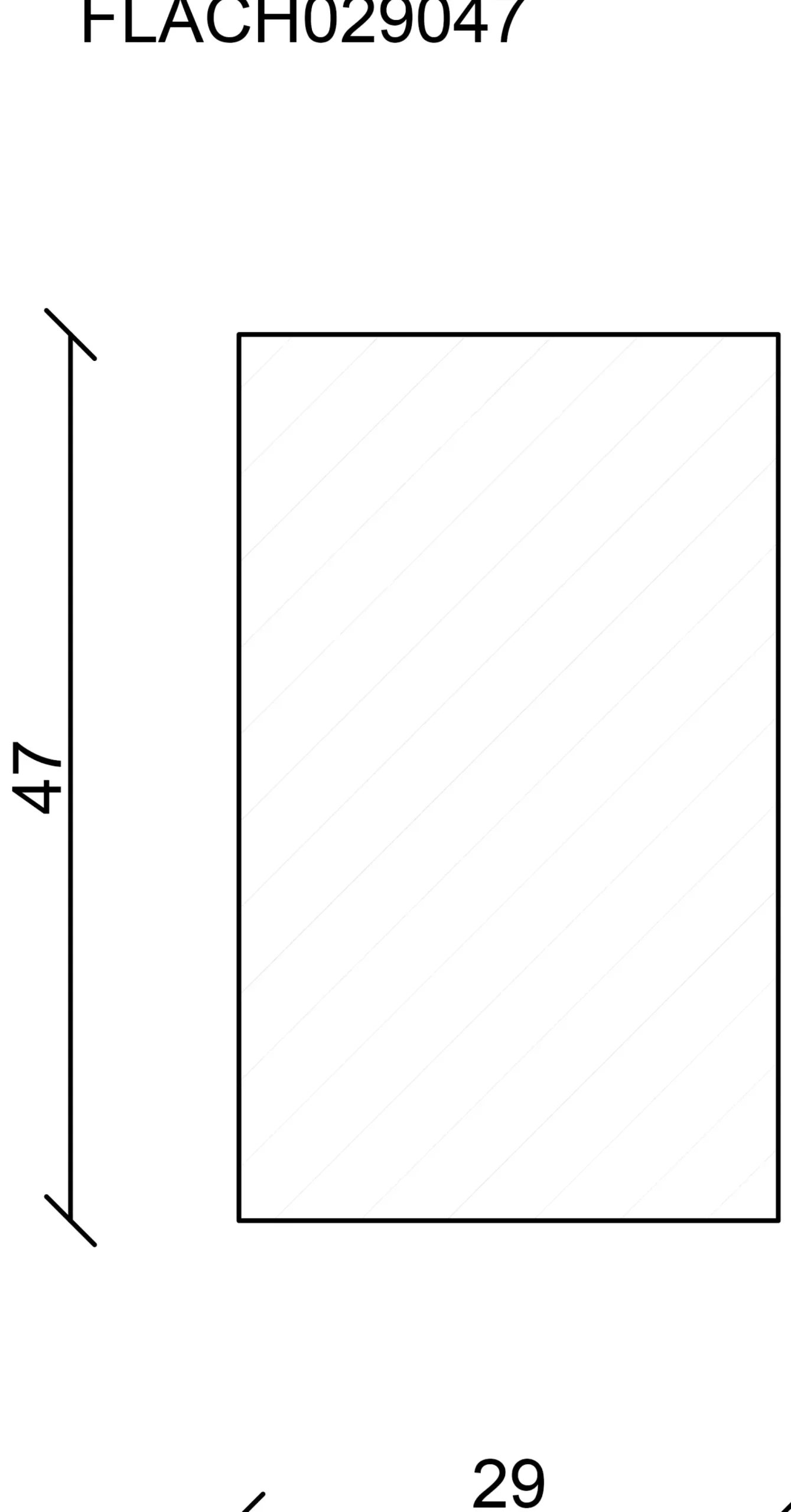 FN Neuhofer Flachleiste 95 cm 47 x 29 mm Buche