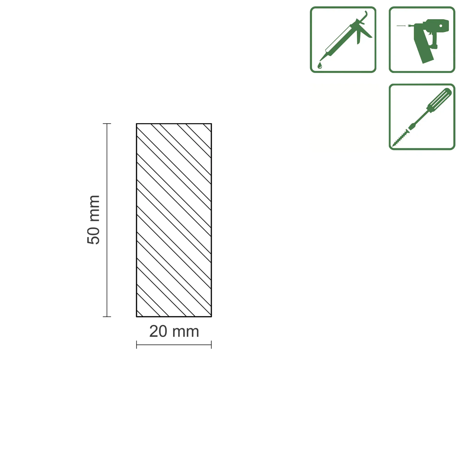 FN Neuhofer Flachleiste 200 cm 50 x 20 mm Fichte/Kiefer
