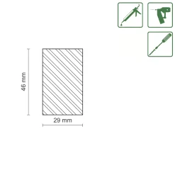 FN Neuhofer Flachleiste 100 cm 46 x 29 mm Fichte/Kiefer