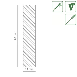 FN Neuhofer Flachleiste 100 cm 96 x 19 mm Fichte/Kiefer