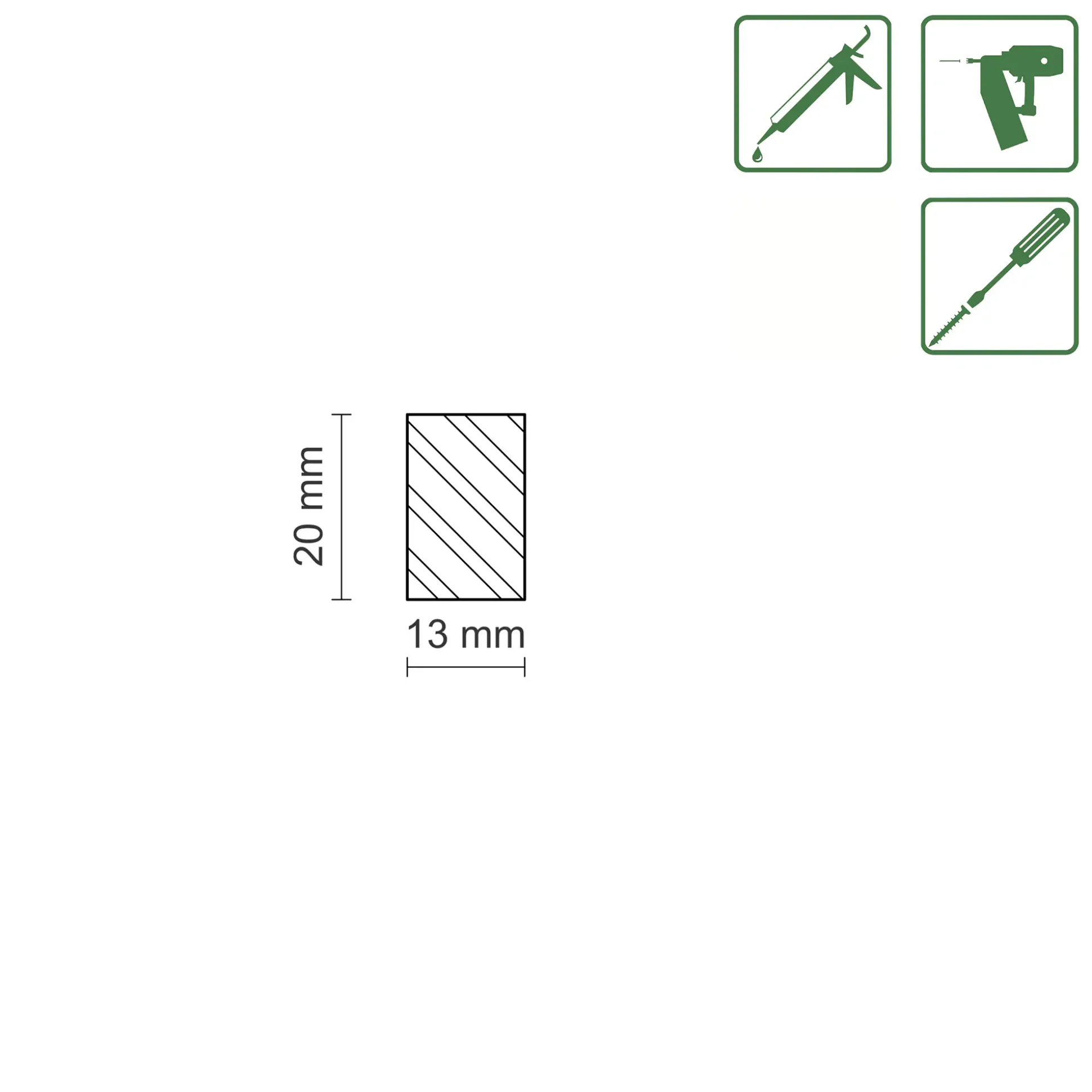 FN Neuhofer Flachleiste 95 cm 20 x 13 mm Buche