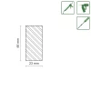 FN Neuhofer Flachleiste 100 cm 46 x 23 mm Fichte/Kiefer