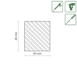 FN Neuhofer Flachleiste 100 cm 46 x 40 mm Fichte/Kiefer