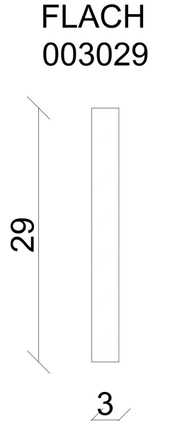FN Neuhofer Flachleiste 95 cm 29 x 3 mm Buche