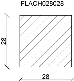 FN Neuhofer Flachleiste 200 cm 28 x 28 mm Lärche roh