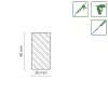 FN Neuhofer Flachleiste 210 cm 40 x 20 mm Buche