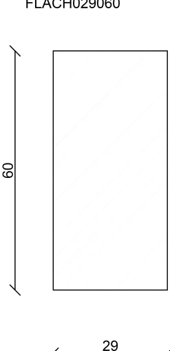 FN Neuhofer Flachleiste 95 cm 60 x 29 mm Buche