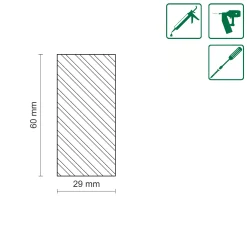 FN Neuhofer Flachleiste 95 cm 60 x 29 mm Buche
