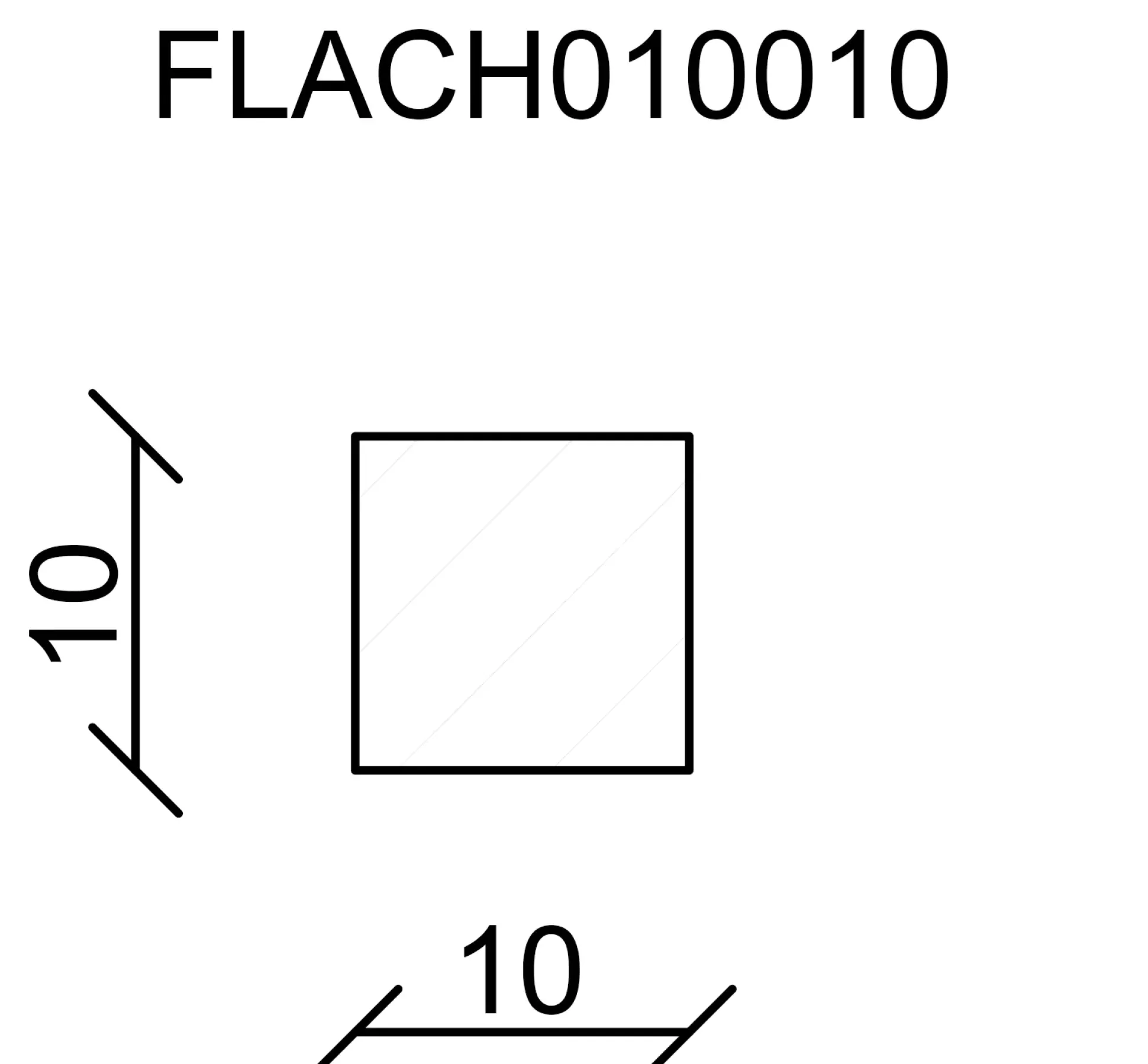 FN Neuhofer Flachleiste 95 cm 10 x 10 mm Buche