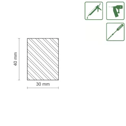 FN Neuhofer Flachleiste 200 cm 40 x 30 mm Fichte/Kiefer