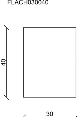 FN Neuhofer Flachleiste 200 cm 40 x 30 mm Fichte/Kiefer