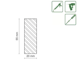 FN Neuhofer Flachleiste 210 cm 55 x 20 mm Buche
