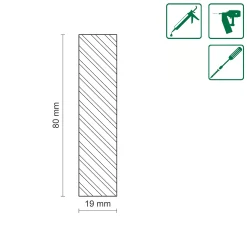 FN Neuhofer Flachleiste 100 cm 80 x 19 mm Fichte/Kiefer