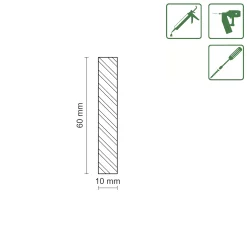 FN Neuhofer Flachleiste 240 cm 60 x 10 mm Fichte/Kiefer
