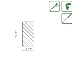 FN Neuhofer Flachleiste 240 cm 40 x 19 mm Fichte/Kiefer