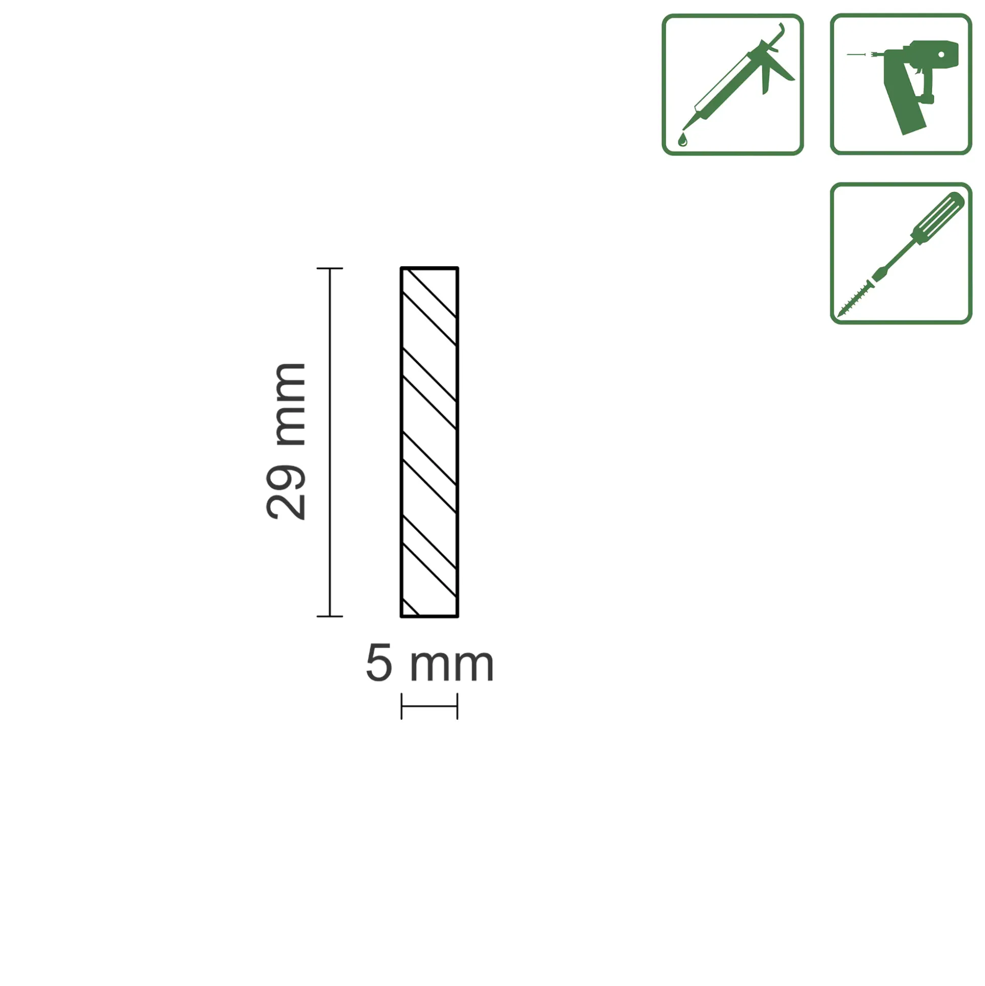 FN Neuhofer Flachleiste 240 cm 29 x 5 mm Fichte/Kiefer