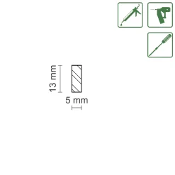 FN Neuhofer Flachleiste 100 cm 13 x 5 mm Fichte/Kiefer