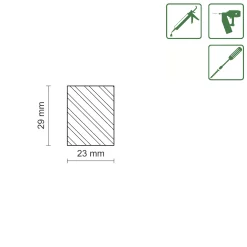 FN Neuhofer Flachleiste 100 cm 29 x 23 mm Fichte/Kiefer