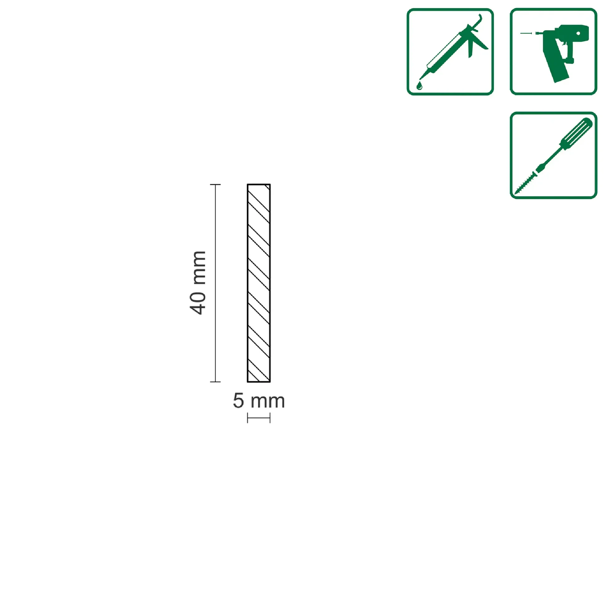 FN Neuhofer Flachleiste 95 cm 40 x 5 mm Buche