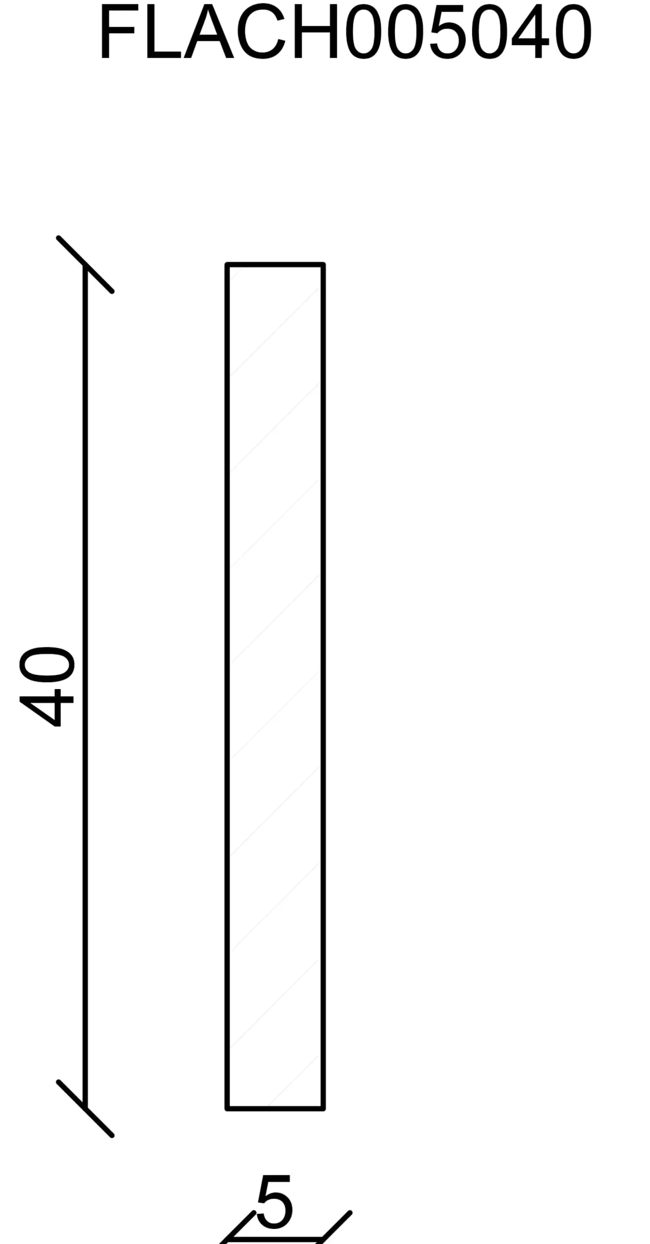 FN Neuhofer Flachleiste 95 cm 40 x 5 mm Buche
